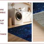 Ultra Soft Area Rug, Non Slip, Stain Resistant, Washable Area Rugs for Living Room, Bedroom, Galaxy Starry Sky Kids Playroom(Blue) - ODIKA