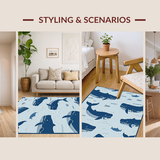 Adorable Coastal Wildlife Patterning(Blue)