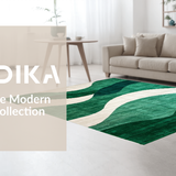Trendy Artistic Abstract Curves(Green)