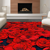 Artful Red Petal Arrangement(Red)