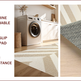Ultra Soft Area Rug, Non Slip, Stain Resistant, Washable Area Rugs for Living Room, Bedroom, Handmade Chevron Wool(Beige) - ODIKA