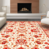 Vibrant Rustic Flower Motif(Beige)