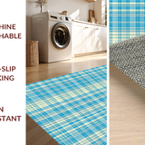 Chic Light Blue Plaid Aesthetic(Blue)