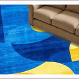 Electric Blue and Yellow Composition(Blue)