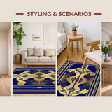 Modern Minimalist Gold Overlay(Blue)