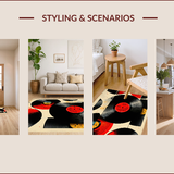 Music Theme Black Round Accent(Red)