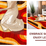 Artistic Retro Curved Motif(Red)