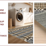 Modern Gray and Beige Animal Print Entryway Pet Friendly(Brown)