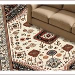 Ultra Soft Area Rug, Non Slip, Stain Resistant, Washable Area Rugs for Living Room, Bedroom, Boho Non-Shedding Living Room Rug(White) - ODIKA