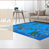 Charming Traffic Theme Decor(Blue)