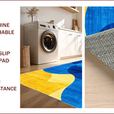 Electric Blue and Yellow Composition(Blue)