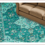 Chic Distressed Geometric Vibes(Green)