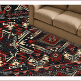 Tribal Inspired Abstract Motif(Red)