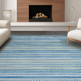 Modern Striped Patterned Visual(Blue)