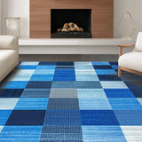 Modern Vibrant Geometric Motif(Blue)