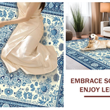 Elegant Ivory and Blue Motif(Beige)