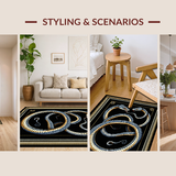 Abstract Serpent Motif Elegance(Blue)