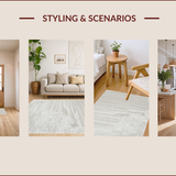 Hand Tufted Neutral Minimalist Area(Beige)