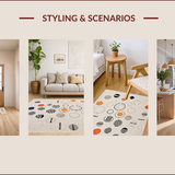 Ultra Soft Area Rug, Non Slip, Stain Resistant, Washable Area Rugs for Living Room, Bedroom, vinyl record bath mat(Beige) - ODIKA