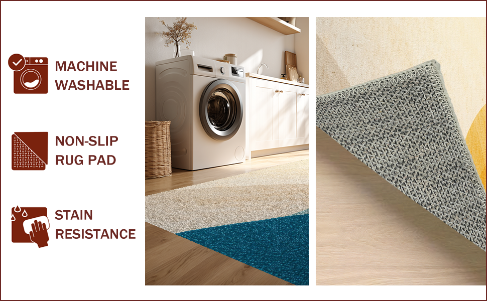 Ultra Soft Area Rug, Non Slip, Stain Resistant, Washable Area Rugs for Living Room, Bedroom, Viscose Fabric Plush(Beige) - ODIKA