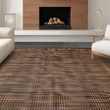 Artisan Inspired Textured Floor Covering(Brown)