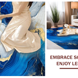Luxurious Blue and Gold Abstract(Blue)