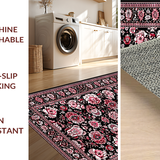 Elegant Black Floral Motif(Black)