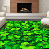 Rustic Earthy Shamrock Motif(Green)