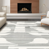 Modern Stripe Harmony with Bold Linear Accent and Monochrome Geometric Flow(Gray)