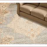 Ultra Soft Area Rug, Non Slip, Stain Resistant, Washable Area Rugs for Living Room, Bedroom, Handmade Distressed Wool Viscose(Beige) - ODIKA