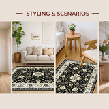 Sophisticated Floral Patterned(Black)