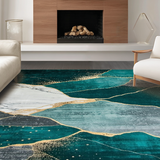 Contemporary Teal and Gold Motif(Green)