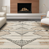 Artful Distressed Lattice Arrangement(Beige)