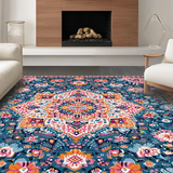 Serene Pastel Floral Lattice Design(Blue)