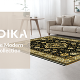 Elegant Floral Medallion Motif(Black)