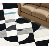Elegant Geometric Black and Ivory Fusion(Gray)