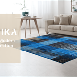 Artistic Earthy Abstract Motif(Blue)