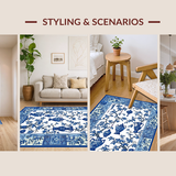 Charming Traditional Floral Trellis Style(Blue)