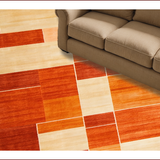 Modern Plush Non Slip Nursery in Orange(Orange)