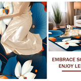 Tropical Floral Oasis Motif(Blue)