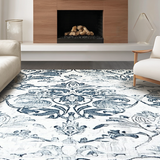 Modern Vintage Inspired Floral Print(Blue)