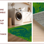 Ultra Soft Area Rug, Non Slip, Stain Resistant, Washable Area Rugs for Living Room, Bedroom, Abstract Jungle Animal(Green) - ODIKA