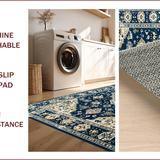 Vintage Floral Medallion Aesthetic(Blue)