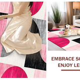 Trendy Wavy Modern Motif Fusion(Pink)