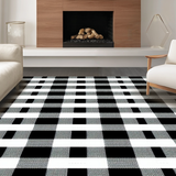 Stylish Modern Striped Plaid Arrangement(Black)