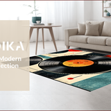 Retro Round Music Motif(Black)
