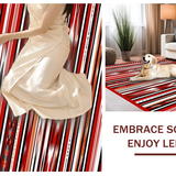 Vibrant Earth Tone Geometric Weave(Red)