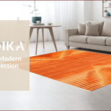 Shaggy Burnt Orange Dorm Room Area(Orange)
