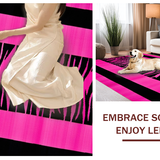 Eclectic Monochrome Animal Motif(Pink)