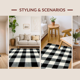 Warm Earthy Toned Plaid Fabric(Black)